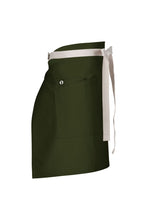 Chef Works Lockharte Military Green Canvas Half Bistro Apron