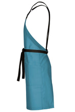 Chef Works Lockharte Pacific Teal Crossback Canvas Bib Apron