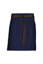 Chef Works Espresso Lockharte Dark Navy Canvas Half Bistro Apron
