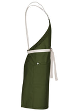 Chef Works Lockharte Military Green Crossback Canvas Bib Apron