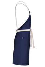 Chef Works Lockharte Dark Navy Crossback Canvas Bib Apron