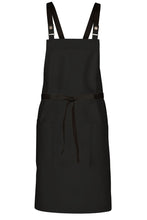 Chef Works Black Lockharte Black Crossback Canvas Bib Apron