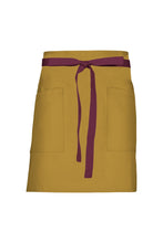 Chef Works Merlot Lockharte Mustard Canvas Half Bistro Apron