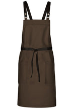 Chef Works Black Lockharte Espresso Crossback Canvas Bib Apron