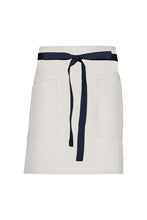 Chef Works Dark Navy Lockharte Ecru Canvas Half Bistro Apron