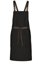 Chef Works Espresso Lockharte Black Crossback Canvas Bib Apron