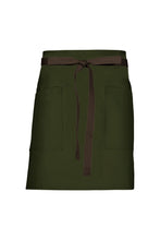 Chef Works Espresso Lockharte Military Green Canvas Half Bistro Apron