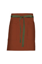 Chef Works Military Green Lockharte Rust Canvas Half Bistro Apron