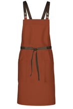 Chef Works Espresso Lockharte Rust Crossback Canvas Bib Apron
