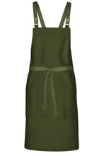 Chef Works Military Green Lockharte Military Green Crossback Canvas Bib Apron