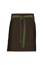 Chef Works Military Green Lockharte Espresso Canvas Half Bistro Apron