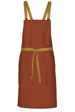 Chef Works Mustard Lockharte Rust Crossback Canvas Bib Apron