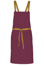 Chef Works Mustard Lockharte Merlot Crossback Canvas Bib Apron