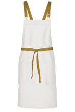 Chef Works Mustard Lockharte Ecru Crossback Canvas Bib Apron