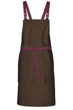 Chef Works Merlot Lockharte Espresso Crossback Canvas Bib Apron