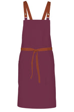 Chef Works Rust Lockharte Merlot Crossback Canvas Bib Apron