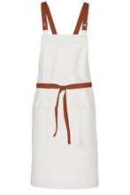 Chef Works Rust Lockharte Ecru Crossback Canvas Bib Apron