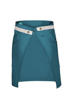 Chef Works Lockharte Pacific Teal Canvas Half Bistro Apron