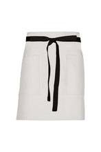 Chef Works Black Lockharte Ecru Canvas Half Bistro Apron