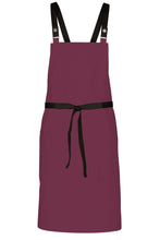 Chef Works Black Lockharte Merlot Crossback Canvas Bib Apron