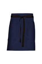 Chef Works Black Lockharte Dark Navy Canvas Half Bistro Apron