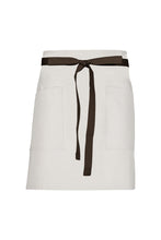 Chef Works Espresso Lockharte Ecru Canvas Half Bistro Apron