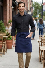 Fame Navy Half Bistro Apron (2 Pockets)