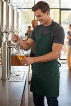 Fame Hunter Green Bib Adjustable Apron (2-Patch Pockets)