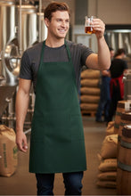 Fame Hunter Green Bib Adjustable Apron (2-Patch Pockets)