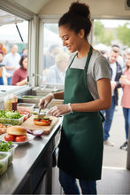 Fame Hunter Green Bib Adjustable Apron (2-Patch Pockets)