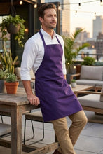 Fame Purple Bib Adjustable Apron (2-Patch Pockets)