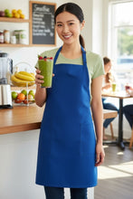 Fame Royal Blue Bib Adjustable Apron (2-Patch Pockets)