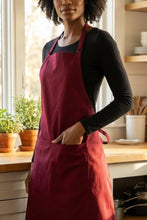 Fame Burgundy Butcher Adjustable Apron (2 Pockets)