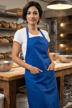 Fame Royal Blue Butcher Adjustable Apron (2 Pockets)