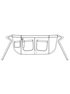 Largo Charcoal Half Bistro Apron