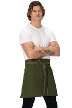 Chef Works Lockharte Black Canvas Half Bistro Apron