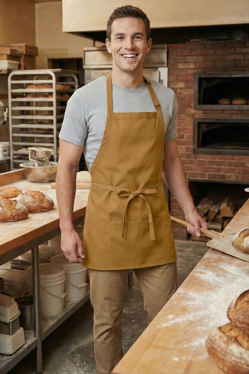 トップス papier Apron brown Adjustable Black & Brown Leather Wood Carving Apron – Durable
