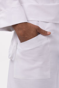Tapered White Bistro Apron (1 Pocket)