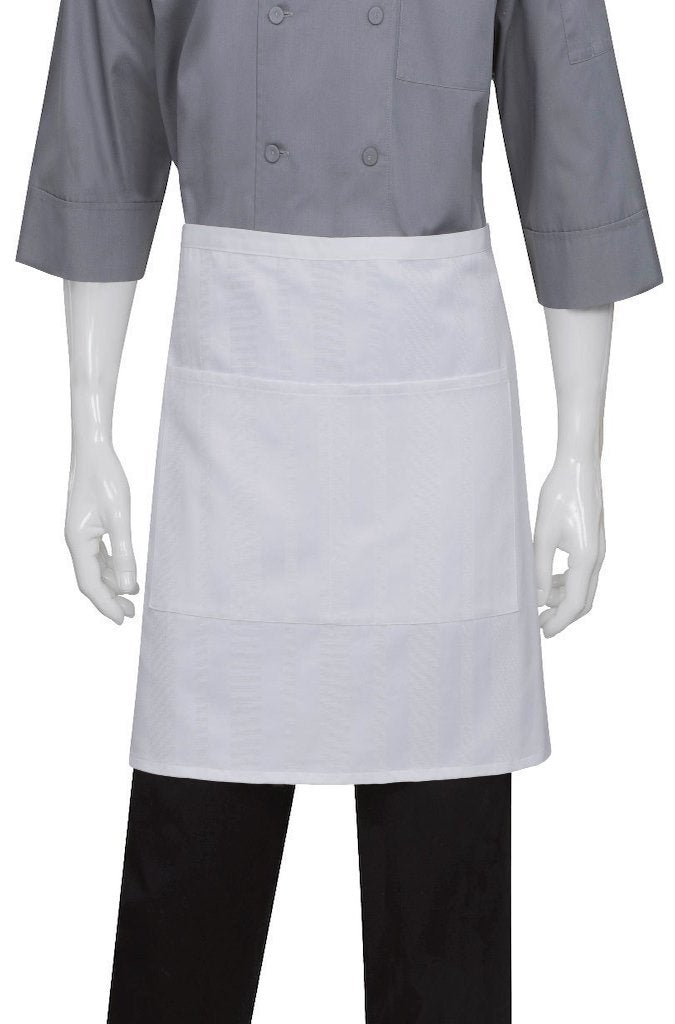 Phoenix White Half Bistro Apron