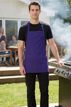 Fame Purple Bib Adjustable Apron (3 Pockets)