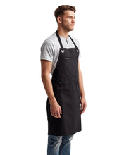 Black ‘Barley’ Sustainable Bib Apron (3 Pockets)