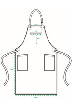 Navy ‘Barley’ Sustainable Bib Apron (3 Pockets)
