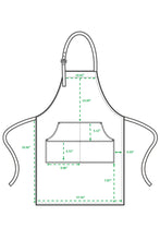 Indigo Denim Bib Adjustable Apron (4 Pocket Pouch)