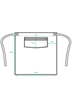 Indigo Denim Mid-Length Waist Apron (1 Wide Pocket)