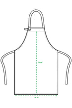 Red "Calibre" Heavy Cotton Canvas Adjustable Bib Apron (No Pockets)