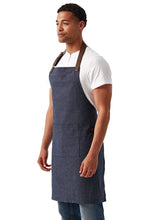 Navy Annex' Oxford Bib Apron (1 Pocket w/ Pen Slot)