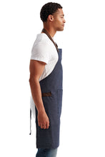 Navy Annex' Oxford Bib Apron (1 Pocket w/ Pen Slot)