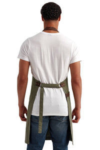 Moss Annex' Oxford Bib Apron (1 Pocket w/ Pen Slot)