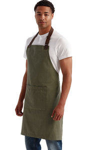 Moss Annex' Oxford Bib Apron (1 Pocket w/ Pen Slot)