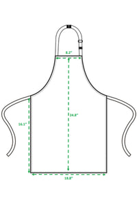 Royal Blue Recycled Youth Bib Apron (No Pockets)